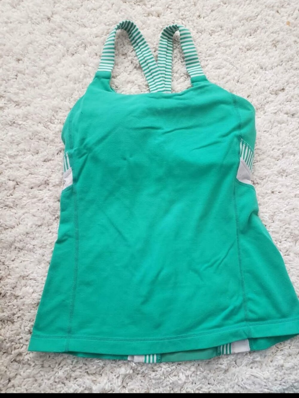 lululemon athletica Women's Striped-Back Tank in Teal Green